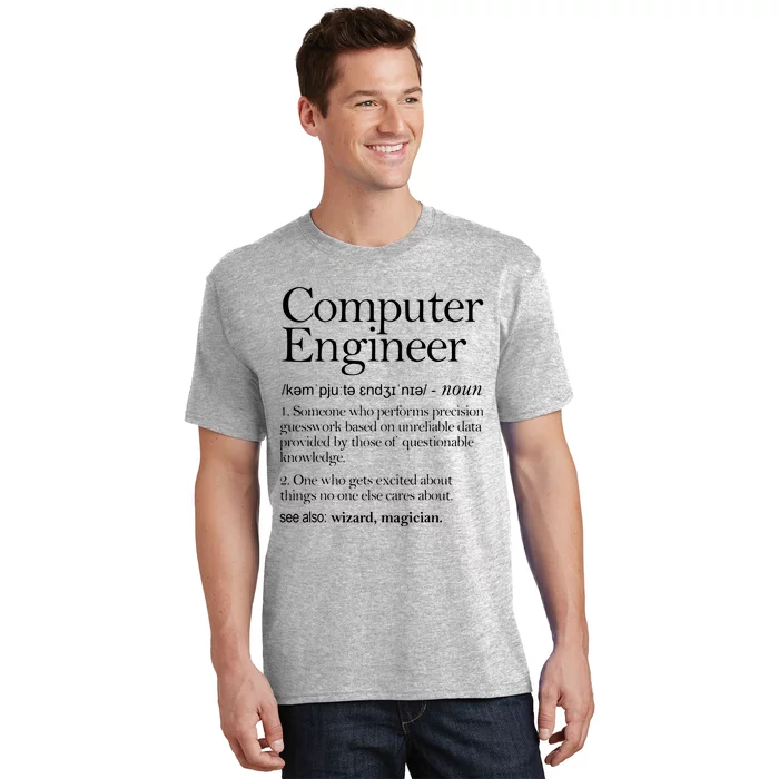 Computer Engineer Definition Apparel Computer Engineering T-Shirt