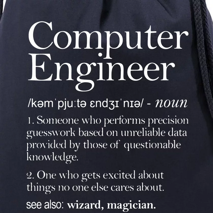 Computer Engineer Definition Apparel Computer Engineering Drawstring Bag