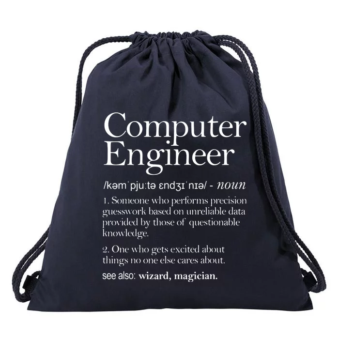 Computer Engineer Definition Apparel Computer Engineering Drawstring Bag