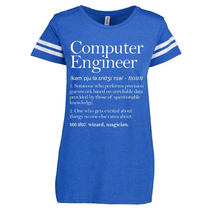 Computer Engineer Definition Apparel Computer Engineering Enza Ladies Jersey Football T-Shirt