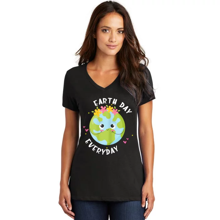 Cute Earth Day Everyday Women's V-Neck T-Shirt