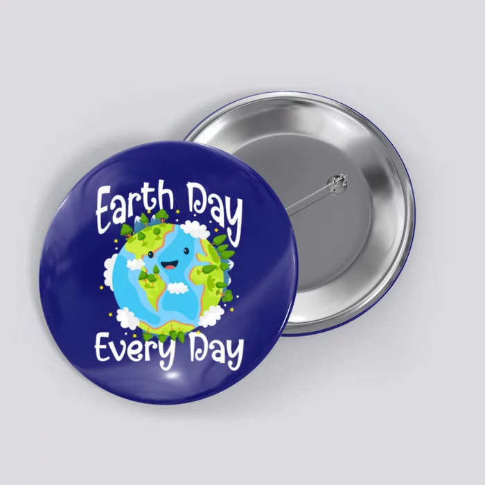 Cute Earth Day Every Day Save Our Planet Green Gift Button