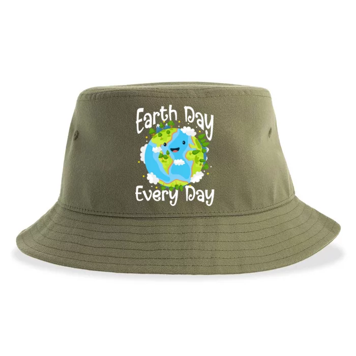 Cute Earth Day Every Day Save Our Planet Green Gift Sustainable Bucket Hat