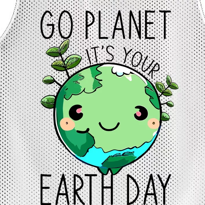 Cute Earth Day Go Planet Earth Day Mesh Reversible Basketball Jersey Tank