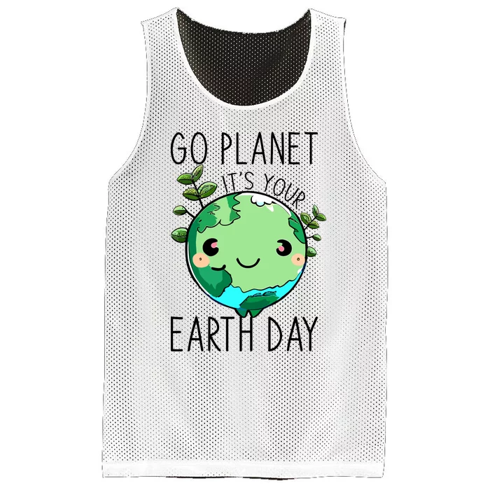 Cute Earth Day Go Planet Earth Day Mesh Reversible Basketball Jersey Tank