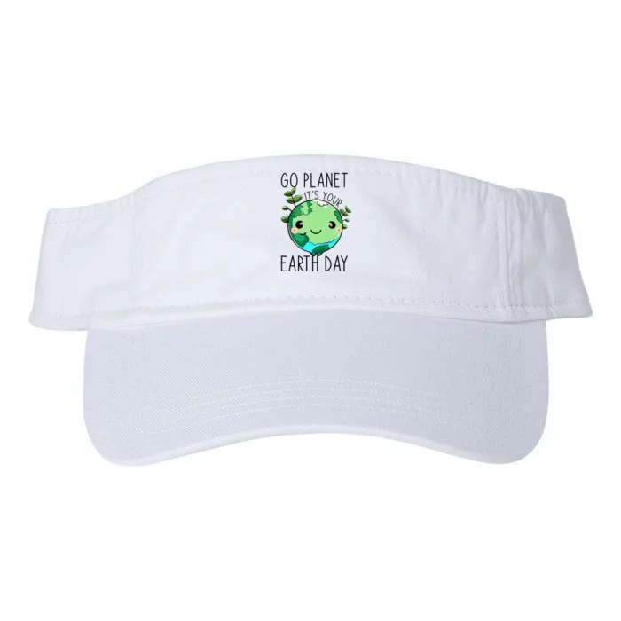 Cute Earth Day Go Planet Earth Day Valucap Bio-Washed Visor