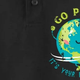 Cute Earth Day Dry Zone Grid Performance Polo