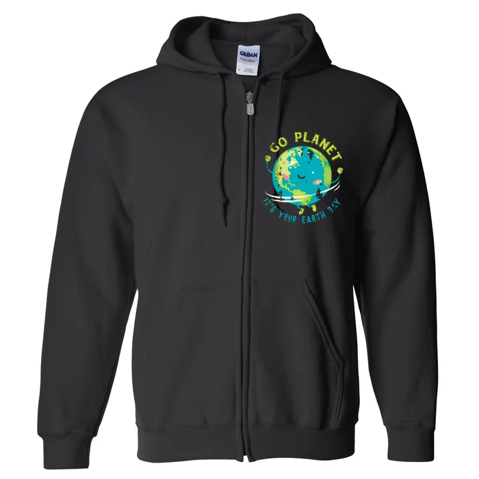 Cute Earth Day Full Zip Hoodie