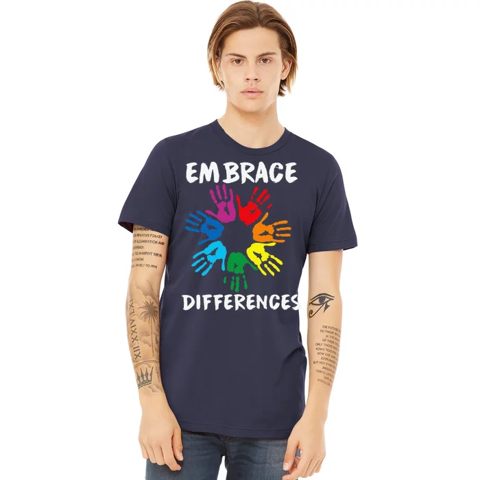 Cute Embrace Differences Autism Awareness Premium T-Shirt