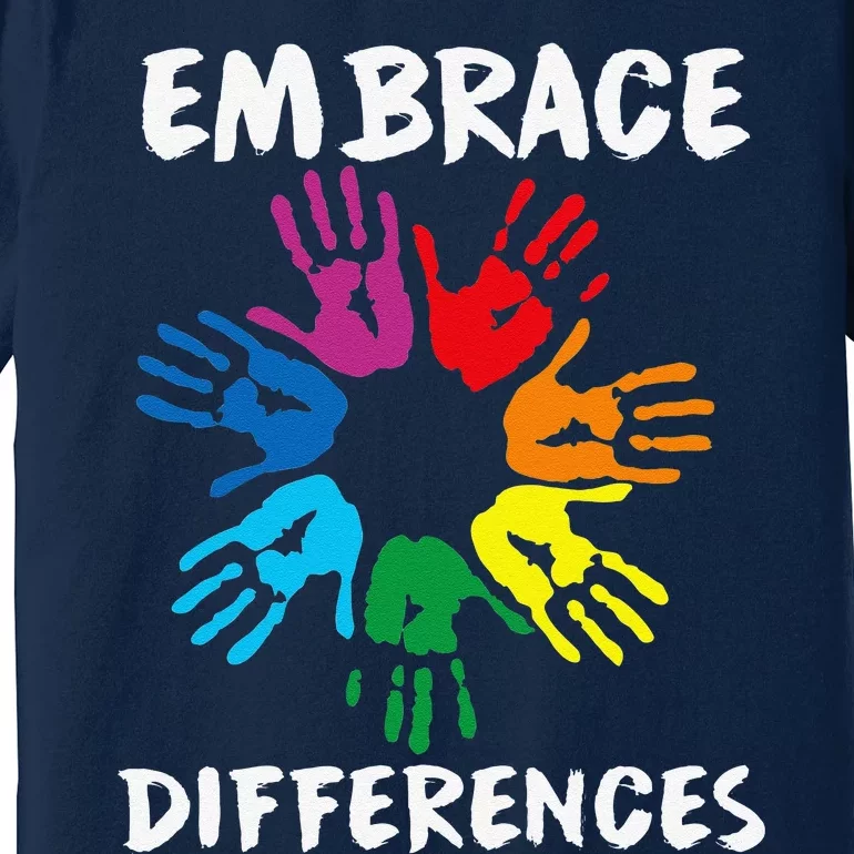 Cute Embrace Differences Autism Awareness Premium T-Shirt