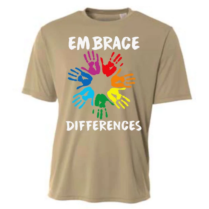 Cute Embrace Differences Autism Awareness Cooling Performance Crew T-Shirt