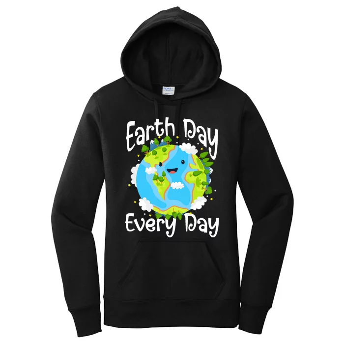 Cute Earth Day Every Day Save Our Planet Green Women's Pullover Hoodie