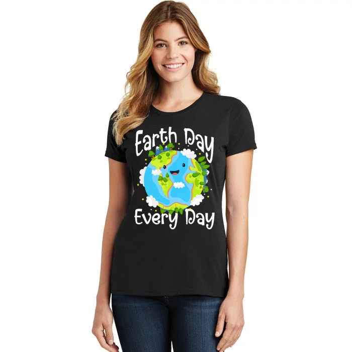 Cute Earth Day Every Day Save Our Planet Green Women's T-Shirt