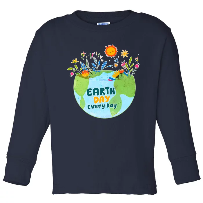 Celebrate Earth Day Every Day Earth Day Toddler Long Sleeve Shirt