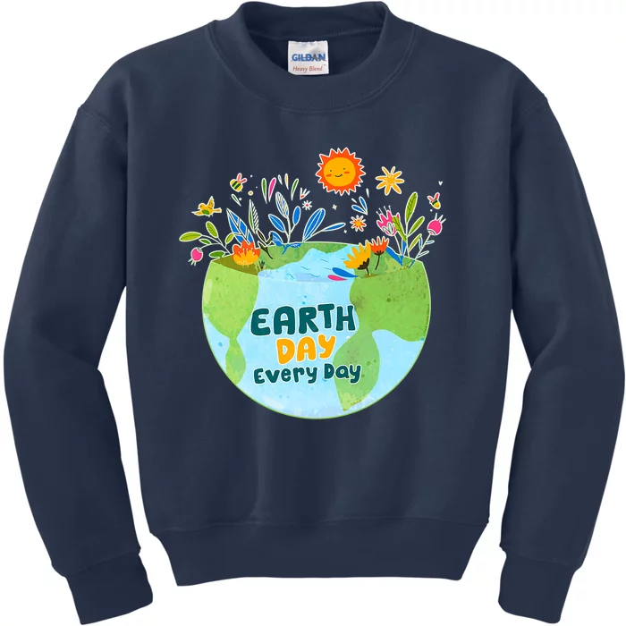 Celebrate Earth Day Every Day Earth Day Kids Sweatshirt