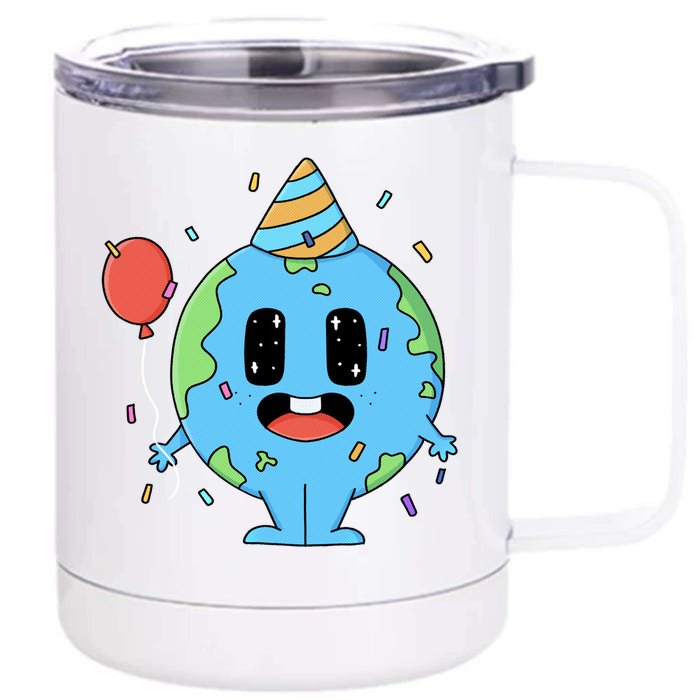 Cute Earth Day Birthday Gift Front & Back 12oz Stainless Steel Tumbler Cup