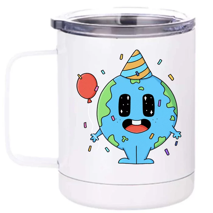 Cute Earth Day Birthday Gift Front & Back 12oz Stainless Steel Tumbler Cup