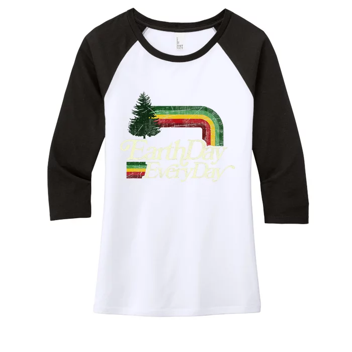 Cute Earth Day Everyday Women's Tri-Blend 3/4-Sleeve Raglan Shirt