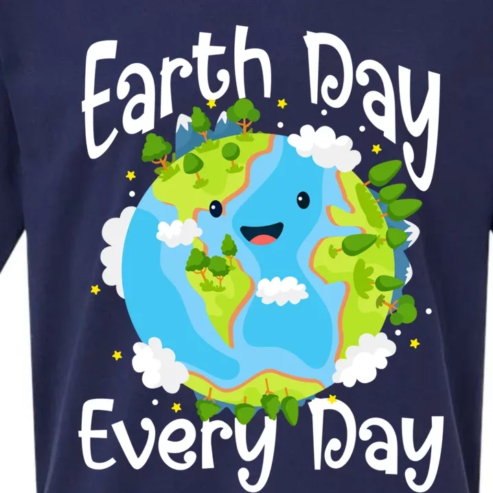 Cute Earth Day Every Day Save Our Planet Green Gift Sueded Cloud Jersey T-Shirt