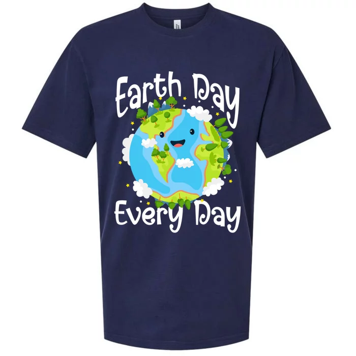 Cute Earth Day Every Day Save Our Planet Green Gift Sueded Cloud Jersey T-Shirt