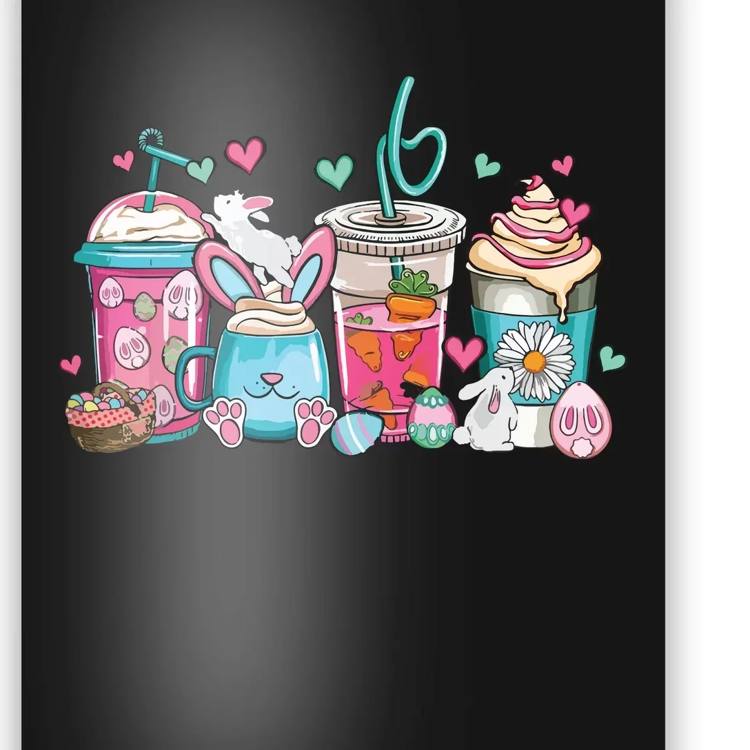 Cute Easter Day Easter Coffee Lover Women Girl Poster