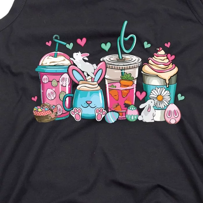 Cute Easter Day Easter Coffee Lover Women Girl Tank Top