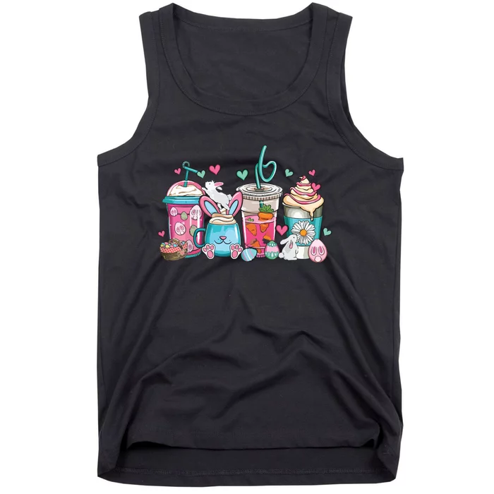 Cute Easter Day Easter Coffee Lover Women Girl Tank Top