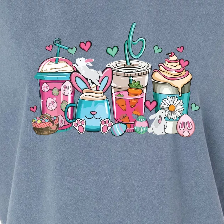 Cute Easter Day Easter Coffee Lover Women Girl Garment-Dyed Women's Muscle Tee