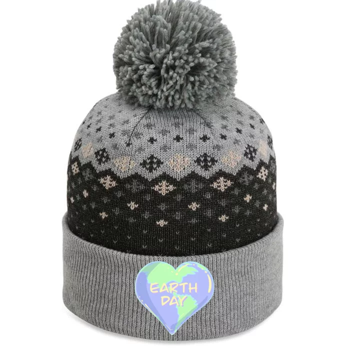 Cute Earth Day World Heart The Baniff Cuffed Pom Beanie