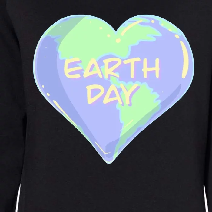 Cute Earth Day World Heart Womens California Wash Sweatshirt