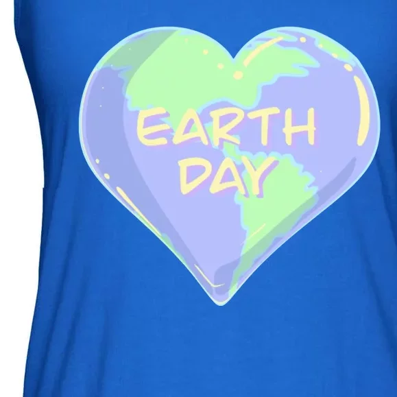 Cute Earth Day World Heart Ladies Essential Flowy Tank