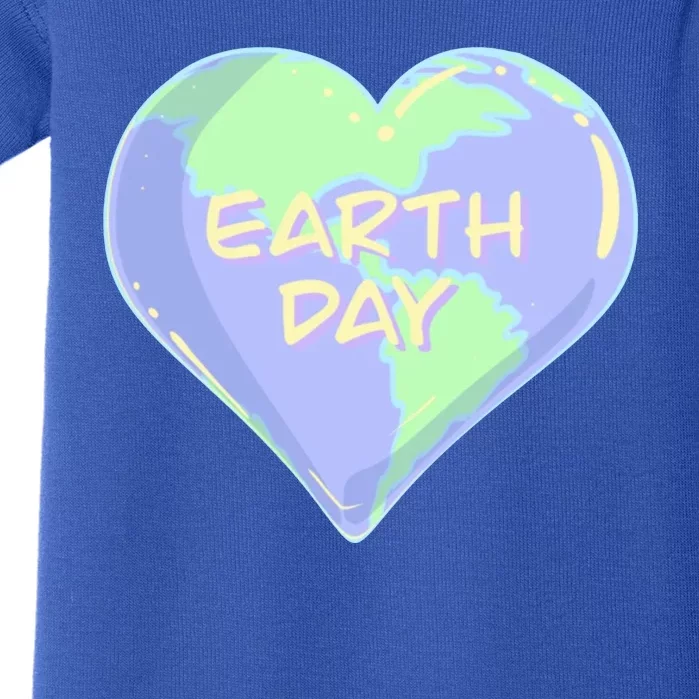 Cute Earth Day World Heart Baby Bodysuit