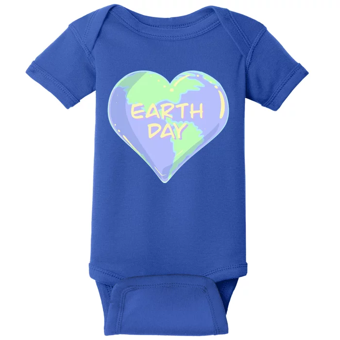 Cute Earth Day World Heart Baby Bodysuit