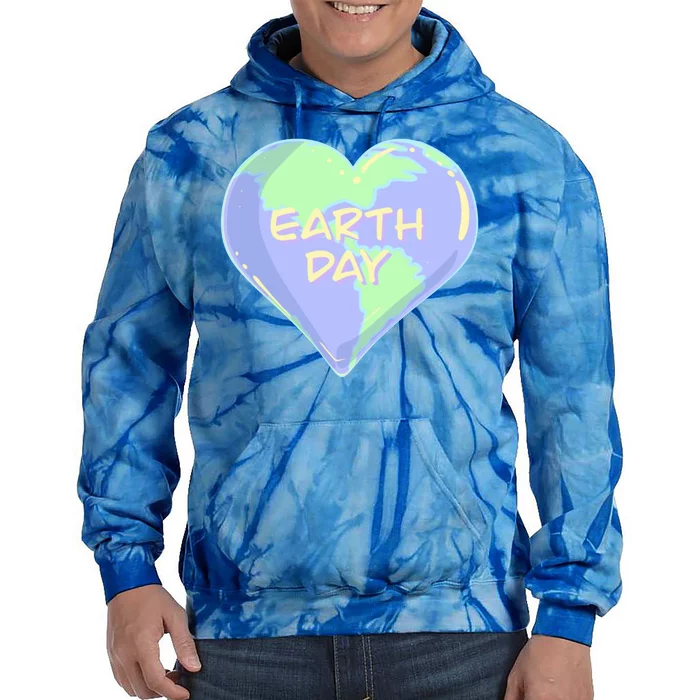 Cute Earth Day World Heart Tie Dye Hoodie