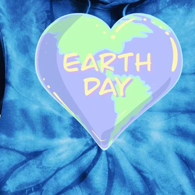 Cute Earth Day World Heart Tie Dye Hoodie