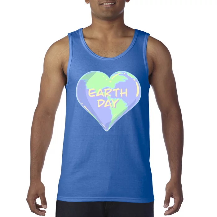 Cute Earth Day World Heart Tank Top