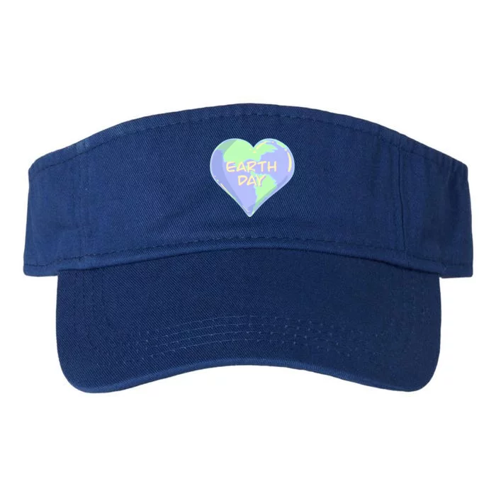 Cute Earth Day World Heart Valucap Bio-Washed Visor