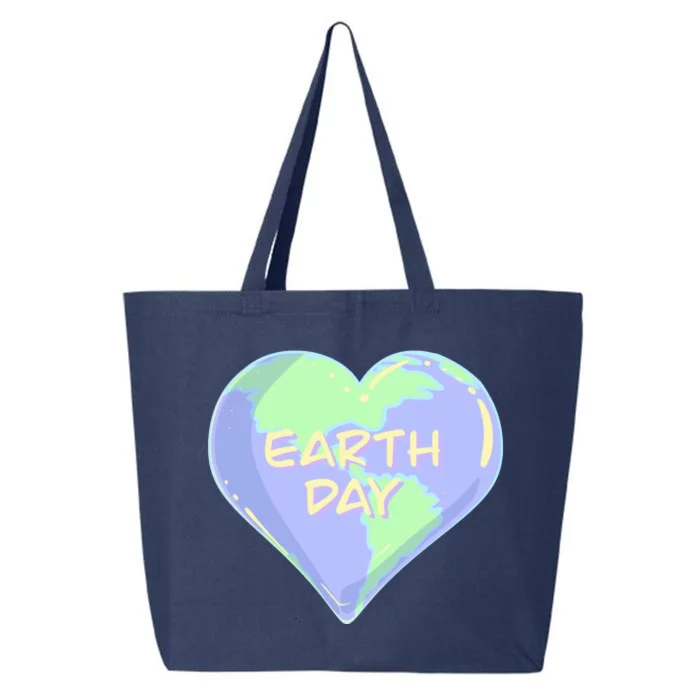 Cute Earth Day World Heart 25L Jumbo Tote