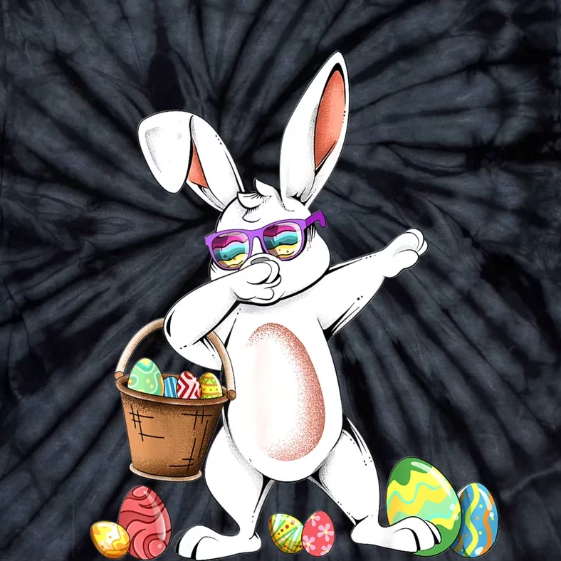 Cute Easter Dabbing Bunny Rabbit With Easter Eggs Tie-Dye T-Shirt