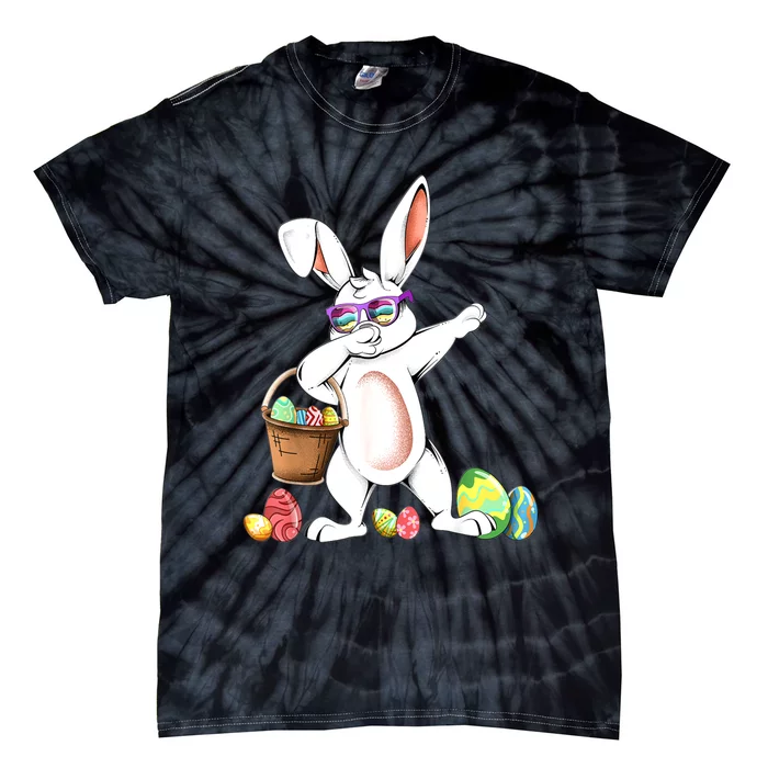 Cute Easter Dabbing Bunny Rabbit With Easter Eggs Tie-Dye T-Shirt