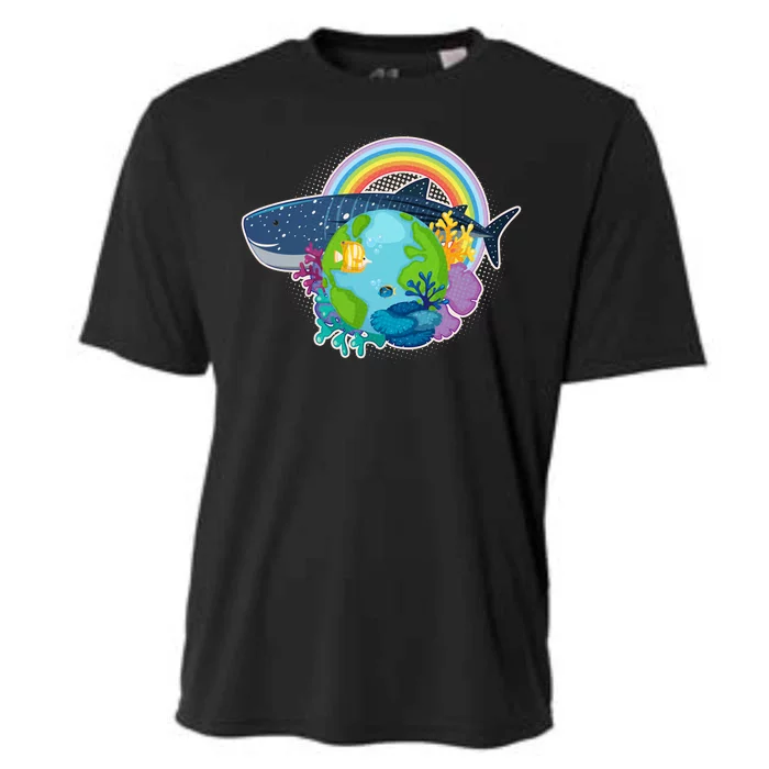 Colorful Earth Day Ocean Sea Life Cooling Performance Crew T-Shirt