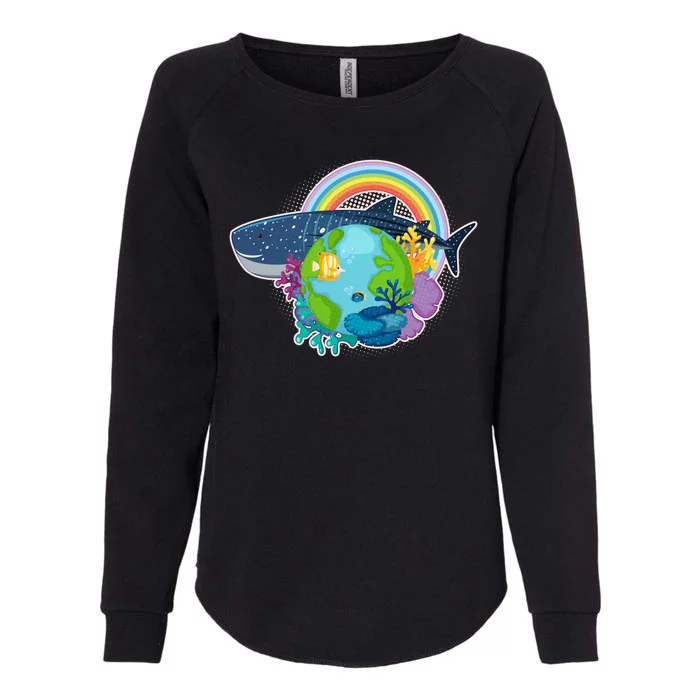 Colorful Earth Day Ocean Sea Life Womens California Wash Sweatshirt