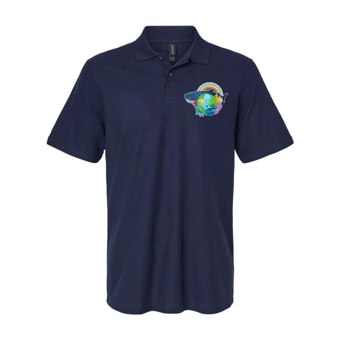 Colorful Earth Day Ocean Sea Life Softstyle Adult Sport Polo