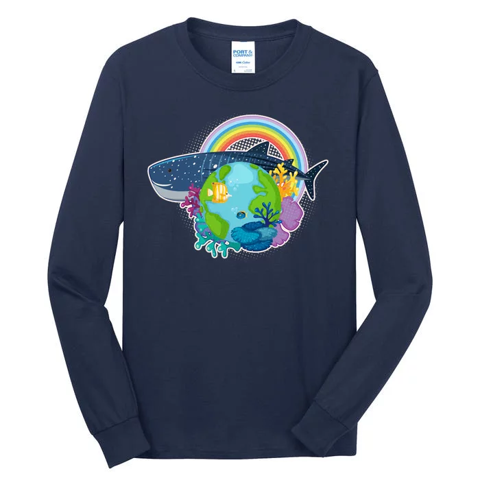 Colorful Earth Day Ocean Sea Life Tall Long Sleeve T-Shirt