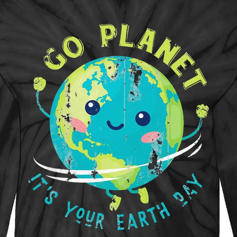 Cute Earth Day Tie-Dye Long Sleeve Shirt