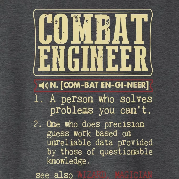 Combat Engineer Dictionary Term Women's Crop Top Tee