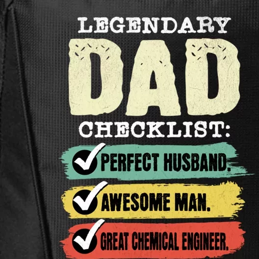 Chemical Engineer Dad Gift City Backpack