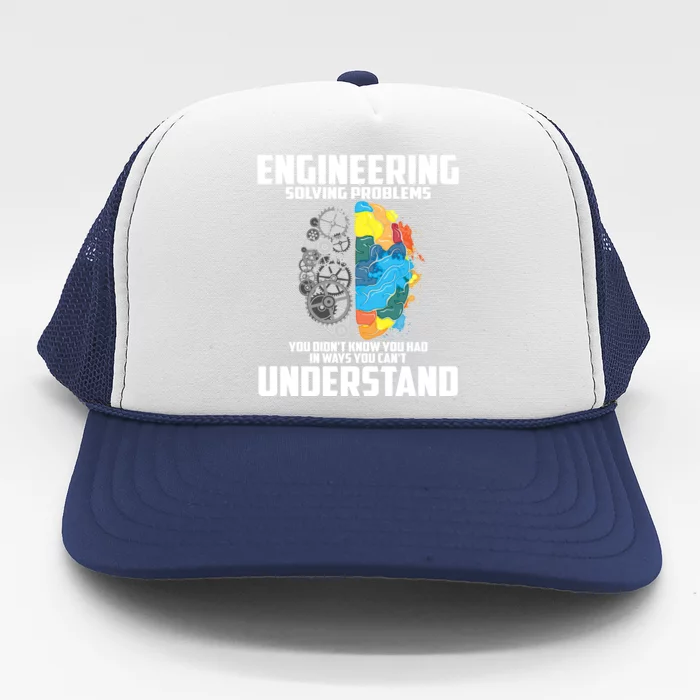 Cool Engineering Definition Funny Engineer Gift Great Gift Trucker Hat