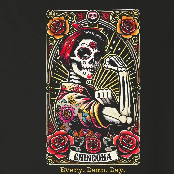 Chingona Every Damn Day Tarot Card Gift Toddler Long Sleeve Shirt