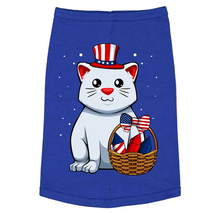 Cat Easter Egg 4th Of July Kitten American Flag Memorial Day Gift Doggie Tank